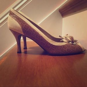 Light brown and beige size 9 heels.